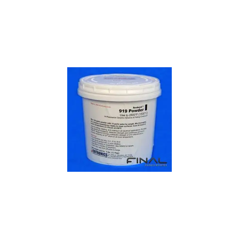 Cotronics Resbond 919 ceramic adhesive magnesia high temperature