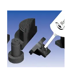 Application d'un adhésif colloidal adapté sur des pièces en graphite Application d'un adhésif colloidal adapté sur des pièces en graphite
