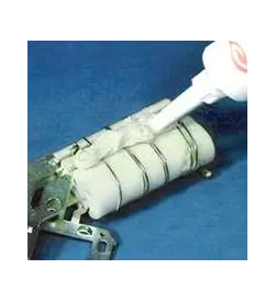 High temperature ceramic adhesive application. High temperature ceramic adhesive application.